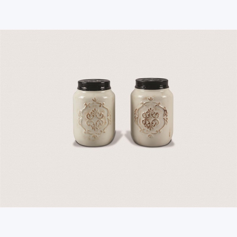 Young's Inc Ceramic Country Salt & Pepper Shaker Set, Country Style Kitchen Decor, Cute Kitchen Table Accessories and Decor, 2 pcs/Set, Mini Shakers, 2.5 Inch - Image 2